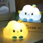 Veilleuse LED - Forme Nuage en Silicone  - Tactile - Changement De Couleur - Rechargeable – Image 4