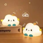 Veilleuse LED - Forme Nuage en Silicone  - Tactile - Changement De Couleur - Rechargeable – Image 5