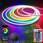 Bande LED Néon 5M - RVB Flexible - Contrôle APP - Télécommande - Suivi de Musique - Étanche