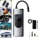 Gonfleur De Pneus - Portable - Manomètre Numérique LCD Sans Fil Avec Lumière LED - Sans Fil - Écran Tactile