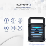 Haut parleur Bluetooth Portable 4 en 1 - LED - Rechargeable Avec USB - Design Moderne - Radio - Carte MicroSD et Connexion Auxiliaire - Son Puissant – Image 3