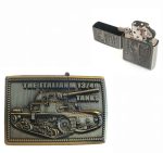 Coffret Briquet De Luxe Métallique 3D Avec Filtre à Cigarette à Tabac Réutilisable Et Recharge De Liquide