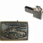 Coffret Briquet De Luxe Métallique 3D Avec Filtre à Cigarette à Tabac Réutilisable Et Recharge De Liquide