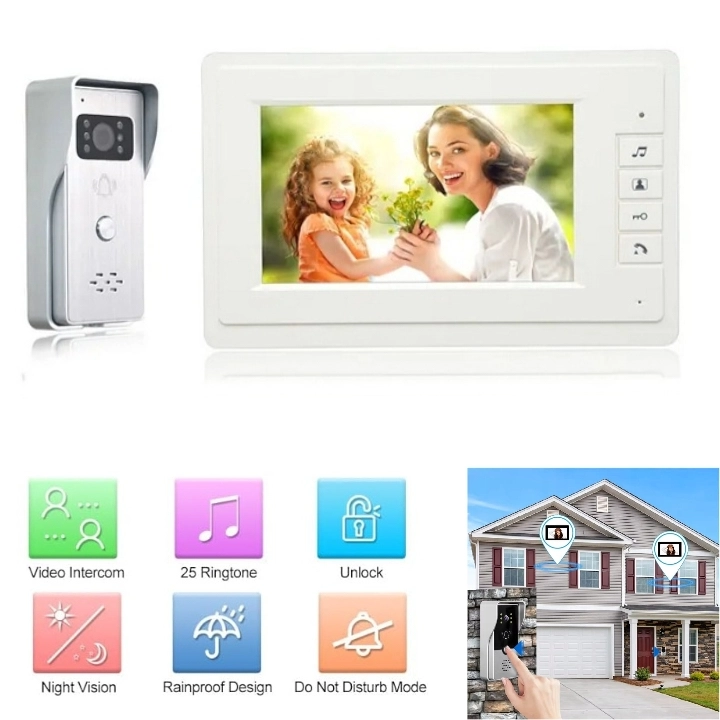 Polish_20260109_103042474.webp Interphone Vidéo LCD - Sonnette - Caméra Et Téléphone Vidéo Infrarouge - 7 Pouces – Image 1