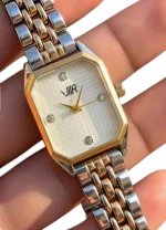 Montre Carrée Pour Femme - En Acier Inoxydable - Design Luxueux Et Élégant - Dans Un Style Classique Sophistiqué – Image 3