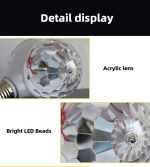 Mini Boule Lumineuse Rotative RVB - Magic Ball KTV - Projection DJ - Lumière De Fêtes – Image 3