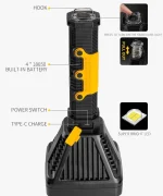 Lampe Torche LED Et Batterie Portable - Guirlande Lumineuse RGB - 10 Mètres - W5188-1 – Image 10