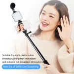 Kit Perche à Selfie 5 en 1 - Perche à Selfie Bluetooth - Avec Microphone - Trépied - Lumière LED – Image 3