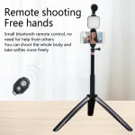Kit Perche à Selfie 5 en 1 - Perche à Selfie Bluetooth - Avec Microphone - Trépied - Lumière LED – Image 6