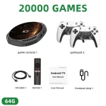 Console De Jeu Rétro Android 13.0 - X3 Game Stick 4K – Plus de 20 000 jeux - Décodeur d'images - Wi-Fi - 2 Manette - Télécommande – Image 6