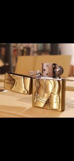 Coffret Briquet De Luxe Métallique 3D Avec Filtre à Cigarette à Tabac Réutilisable Et Recharge De Liquide - FM – Image 2