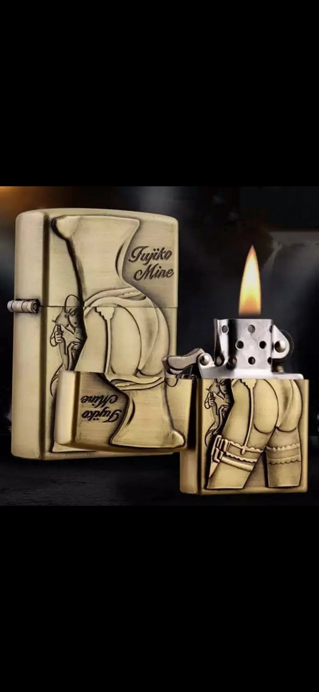 Screenshot_2024-11-06-06-18-59-431_com.miui_.gallery.jpg Coffret Briquet De Luxe Métallique 3D Avec Filtre à Cigarette à Tabac Réutilisable Et Recharge De Liquide - FM – Image 1