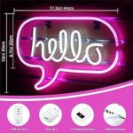 Enseigne Lumineuse Led En Néon (Hello) - USB - Décoration – Image 3