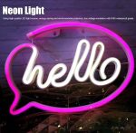 Enseigne Lumineuse Led En Néon (Hello) - USB - Décoration