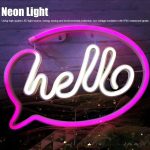 Enseigne Lumineuse Led En Néon (Hello) - USB - Décoration
