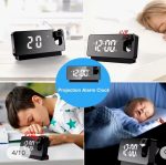 Réveil LED Rotatif à 180 Degrés- Projection Numérique-USB-Température Créative – Image 6