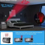 Réveil LED Rotatif à 180 Degrés- Projection Numérique-USB-Température Créative – Image 5