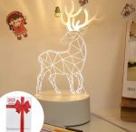 Veilleuse 3D En Forme Gazelle - LED - USB Power - Lampe Décoratif