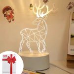 Veilleuse 3D En Forme Gazelle - LED - USB Power - Lampe Décoratif