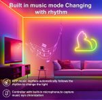 Bande LED Néon 5M - RVB Flexible - Contrôle APP - Télécommande - Suivi de Musique - Étanche – Image 2