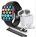 Pack de 1 Montre Connectée à Écran Tactile Complet - Bluetooth et Appels - Étanche avec Écouteurs Bluetooth et 2 Ceinture - Unisexe – Image 7