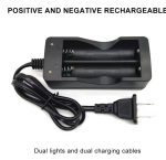 Chargeur de Batterie au Lithium 18650 – Double Chargeur Intelligent avec Câble Prise US – Image 3