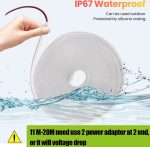 Bande Néon Flexible - DC 5V - WiFi - Bluetooth - Télécommande - IP67 - Étanche - pour Jardin et Décoration Intérieure - 5M – Image 8