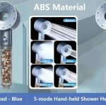 Ensemble De Pomme De Douche à Main Haute Pression-Ensemble 1 Pièce Avec 5 Réglages De Mode-Économie D'eau-Portable-Multifonctionnel – Image 2