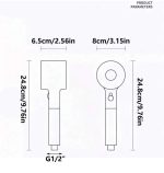 Ensemble De Pomme De Douche à Main Haute Pression-Ensemble 1 Pièce Avec 5 Réglages De Mode-Économie D'eau-Portable-Multifonctionnel – Image 7