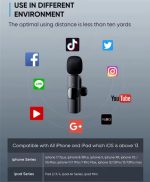 Microphone Sans Fil K8 à Réduction De Bruit Pour Téléphone - USB-C - Pour Vidéos Fixes Streaming en Direct et Vlogging – Image 4