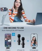 Microphone Sans Fil K8 à Réduction De Bruit Pour Téléphone - USB-C - Pour Vidéos Fixes Streaming en Direct et Vlogging – Image 5