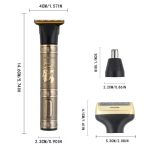 Tondeuse à Cheveux Professionnelle Pour Homme - Rasoir Électrique - Soin Des Cheveux Sans Fil 3 en 1 - Rechargeable – Image 2