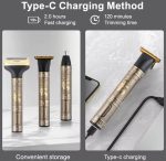 Tondeuse à Cheveux Professionnelle Pour Homme - Rasoir Électrique - Soin Des Cheveux Sans Fil 3 en 1 - Rechargeable – Image 7