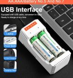 Chargeur de batterie à 2 Emplacements-AA/AAA - USB - Pour NI-Lead/NI-CD AA AAA 1.2V - Adaptateur De Charge Autonome - Rechargeable – Image 3