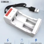 Chargeur de batterie à 2 Emplacements-AA/AAA - USB - Pour NI-Lead/NI-CD AA AAA 1.2V - Adaptateur De Charge Autonome - Rechargeable