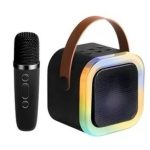 Machine De Karaoké Pour Enfants et Adultes - Bluetooth portable - Voix Chantée Avec  Microphones - Sans Fil et Éclairage