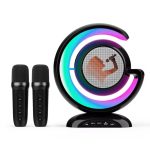 Haut-Parleur - 2 Microphones Sans Fil - Bluetooth - Lecteur De Musique karaoké – Image 4