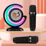 Haut-Parleur - 2 Microphones Sans Fil - Bluetooth - Lecteur De Musique karaoké – Image 5
