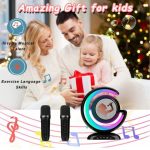 Haut-Parleur - 2 Microphones Sans Fil - Bluetooth - Lecteur De Musique karaoké – Image 6