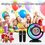 Haut-Parleur - 2 Microphones Sans Fil - Bluetooth - Lecteur De Musique karaoké – Image 8