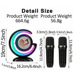 Haut-Parleur - 2 Microphones Sans Fil - Bluetooth - Lecteur De Musique karaoké – Image 12
