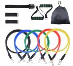 Ensemble De Cordes Côtelées Portables 11 Pièces - Équipement De Fitness, Ceinture D'expansion De Poitrine De Rinçage - Ceinture D'élasticité Pour L'exercice – Image 4