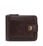 Portefeuille Classique en Cuir PU Pour Homme – Moraillon Court et Fermeture Éclair – Haute Qualité et Multi-Poches - Marron foncé – Image 9