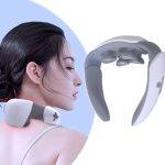 Masseur De Cou Électrique EMS à Impulsions - Massage Du cou - Sans Fil Avec Chaleur Des Tissus Profonds