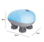 Masseur De Cuir Chevelu Sans Fil 3 en 1 Avec 96 Contacts en Silicone - 3 Modes de Pétrissage - Étanche IPX6 - Rechargeable - Bleu – Image 7