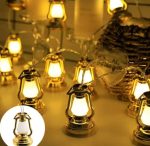 Guirlande lumineuse Led en Plastique - Fanous - pour Décoration du Ramadan et De L’Aïd – 20 LED - 3M – Deux Modes D’éclairage