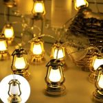 Guirlande lumineuse Led en Plastique - Fanous - pour Décoration du Ramadan et De L’Aïd – 20 LED - 3M – Deux Modes D’éclairage