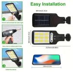 Lampadaires Solaires Extérieurs - 1000W - 3 Modes D'éclairage - Étanche - Éclairage Avec Détecteur De Mouvement - Télécommande – Image 4