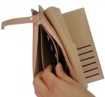 Portefeuille en Cuir Élégant Pour Femme – Porte-cartes Multiples   Avec Pince à Billets – Image 5