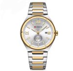 Montre Curren Pour Homme Avec Bracelet Bicolore en Acier Inoxydable Argenté et Doré - Affichage De La Date - Résistante à L'eau – Image 2